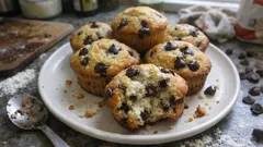 Muffin con gocce di cioccolato: alti e soffici, pronti in meno di mezz’ora